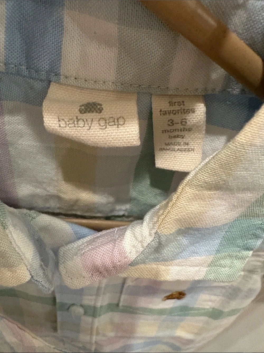 NWT - GAP Baby Pastel Plaid Button-Front Short Sleeve Romper & Bucket Hat Set